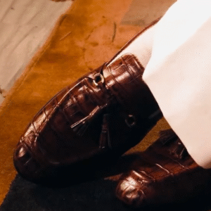 leather tassel loafers!